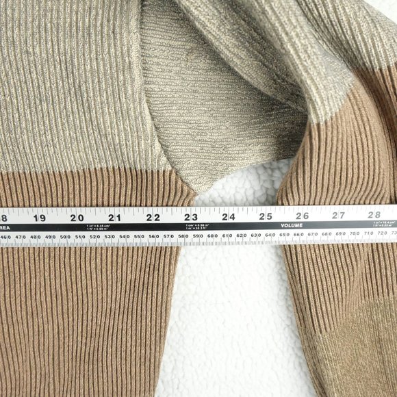 Blue Willis Denmark Sweater Womens Large Beige Striped Crew Oversized Ribbed - Picture 7 of 9